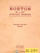 Norton-Norton 6\" x 18\", Surface Grinder, instructions and 687-8 Parts Manual 1946-6\" x 18\"-01